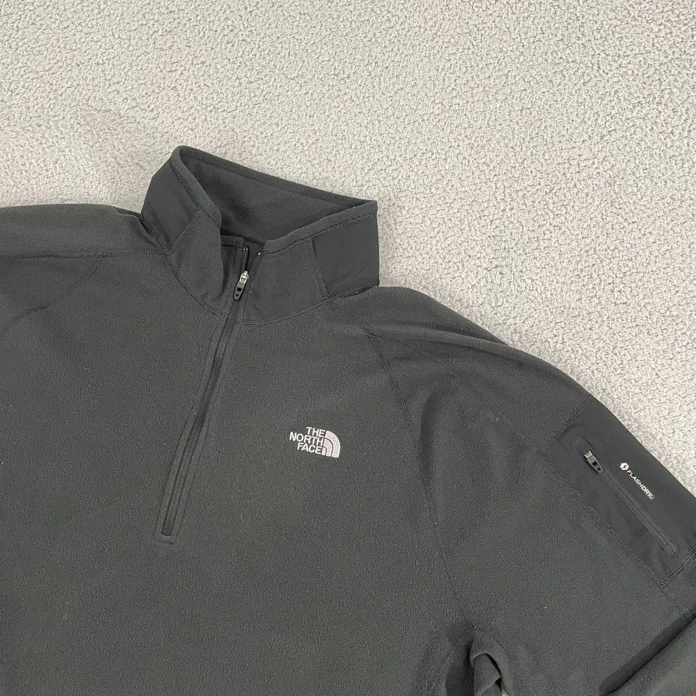 The North Face Flashdry 1/4 Zip Fleece Men XXL Black Gorpcore Outdoor Pullover